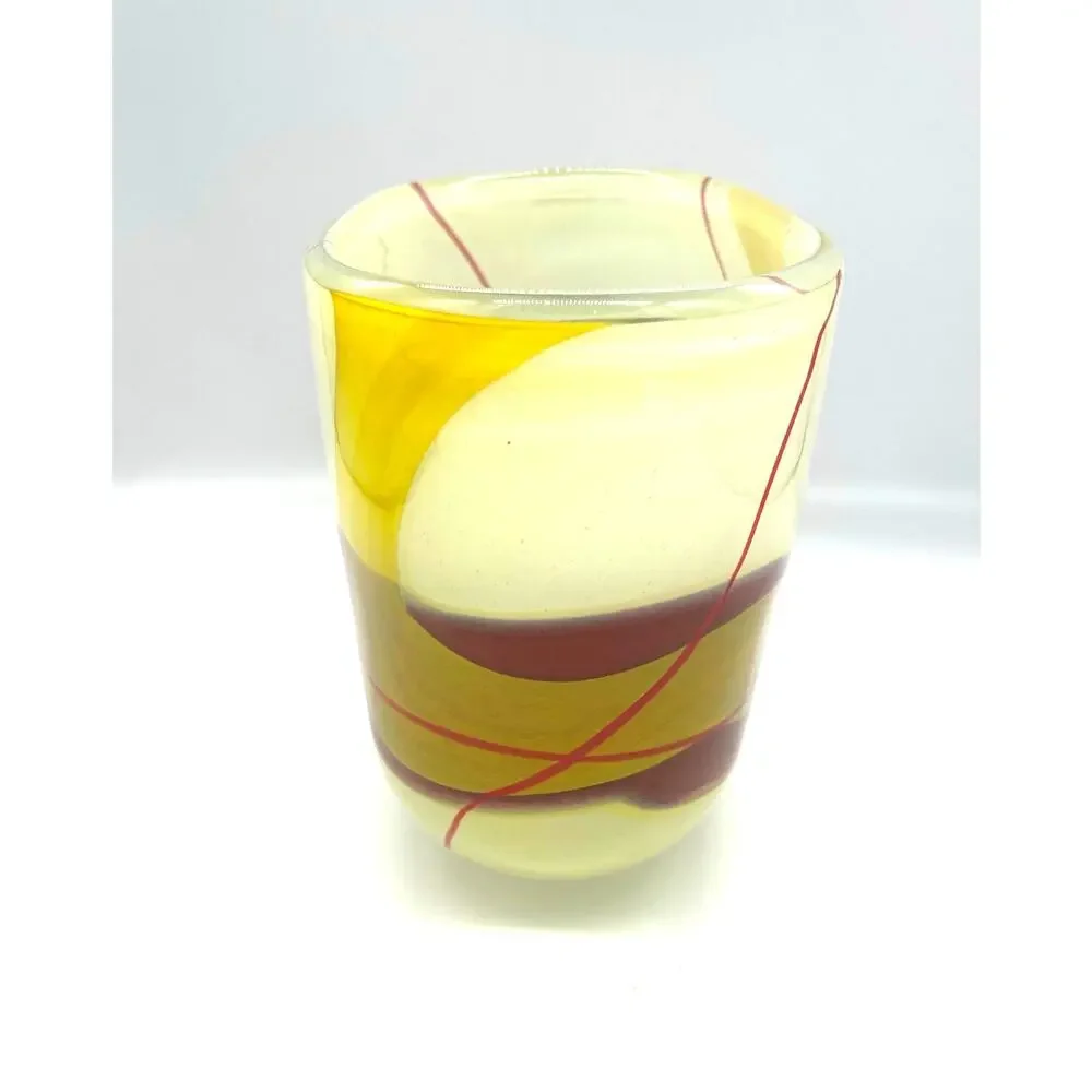 Vilniaus Stiklo Studija Modernist Lithuanian Art Glass Vase 8